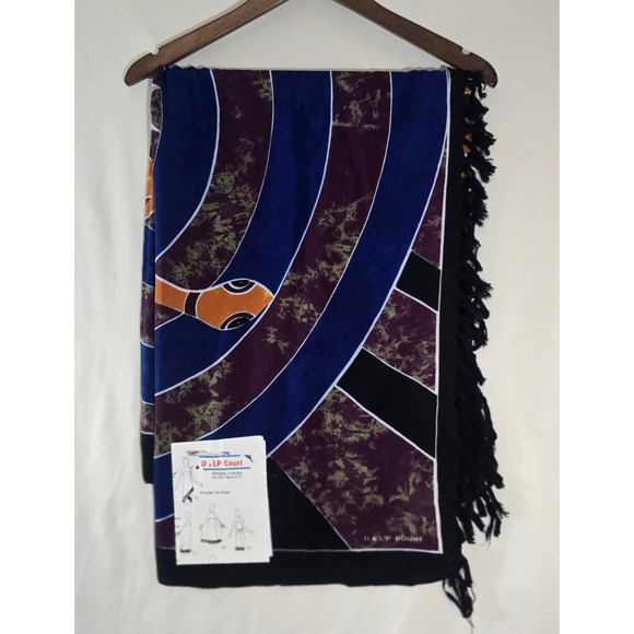 D&LP Court Other - D&LP Court Sarong Wrap Beach Cover Up Turban Dress Shawl Turtle Print